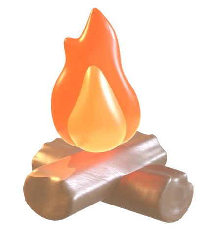 Lit bulb on a stand