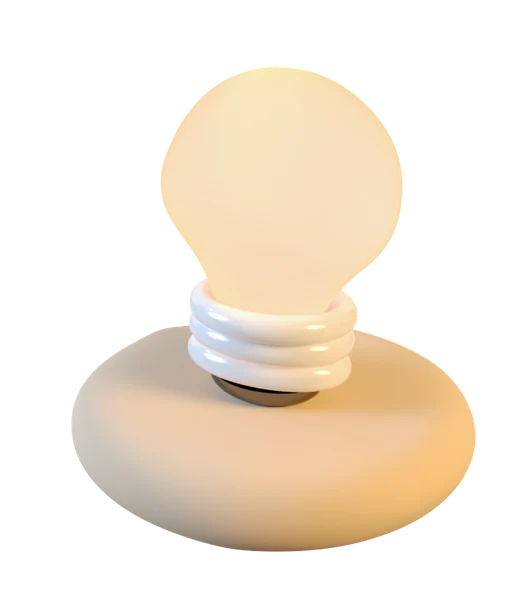 Light bulb on an orange stand